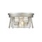 Z-Lite Cape Harbor 2 Light Flush Mount, Brushed Nickel & Clear 491F2-BN - alternate 3